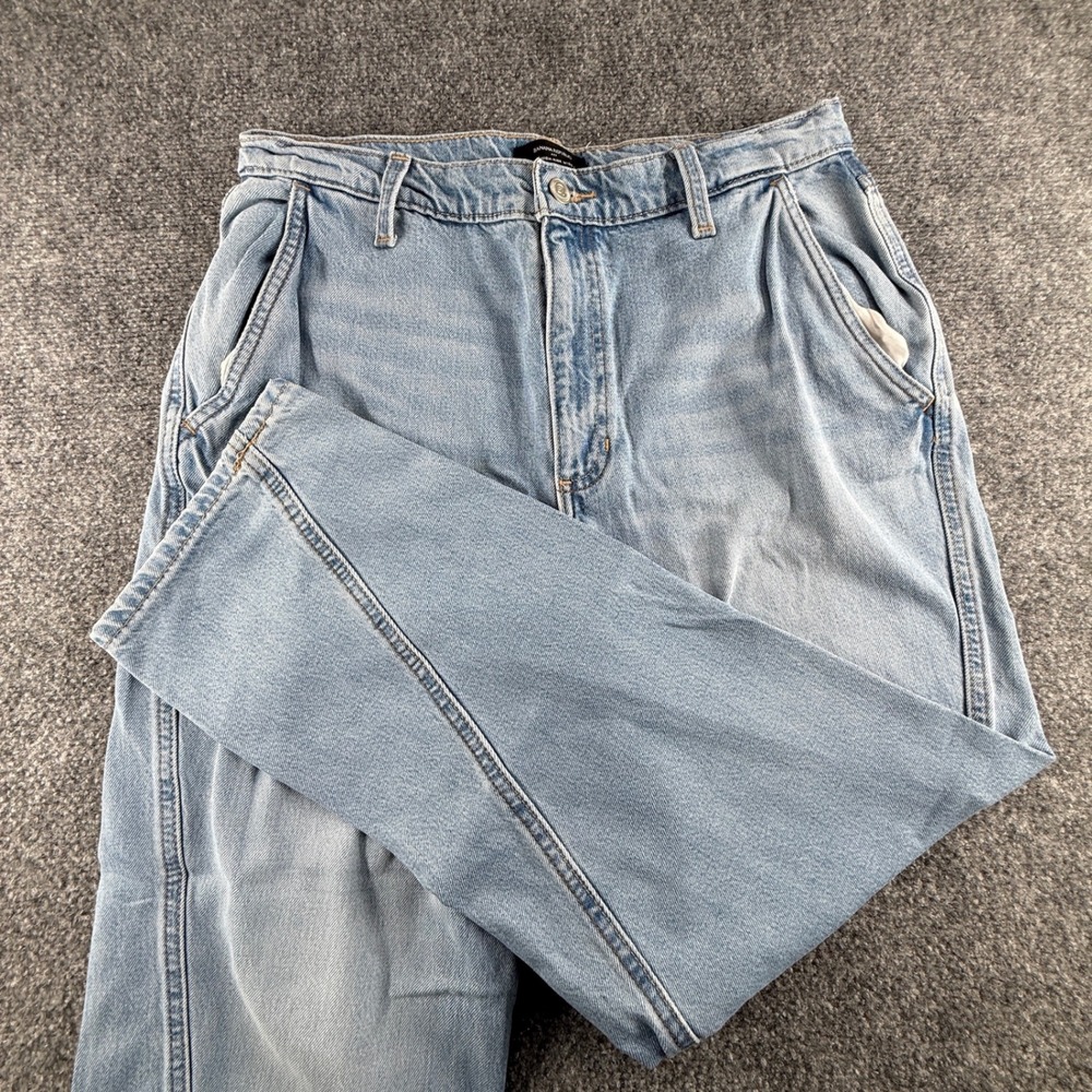 Banana Republic Ultra High-Rise Wide Leg Light Wash Blue Denim Jeans Size 30/10
